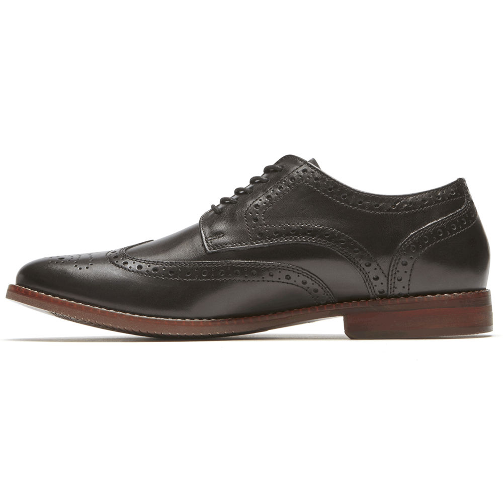ロック ポート ウォーキング シューズ メンズ 黒 - Style Purpose Wingtip - HEN374809